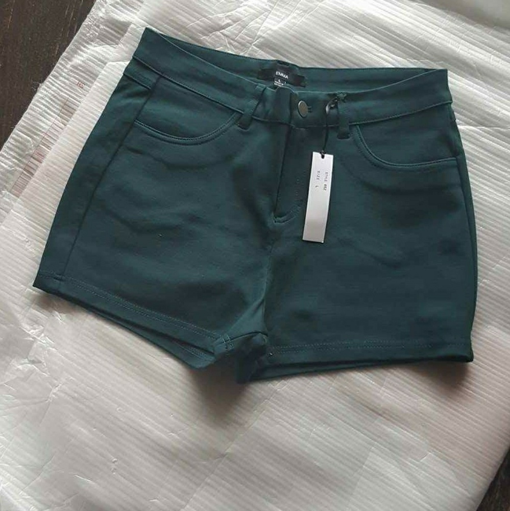 🍍New High Waisted Teal shorts - Picture 1 of 2