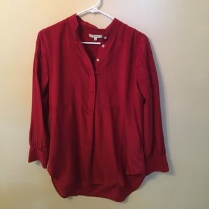Madewell Red 100% Silk Top