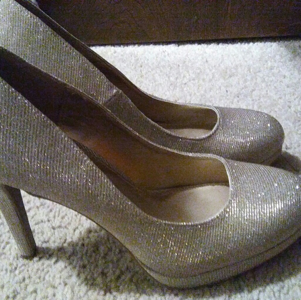 Silver Sparkle Heels