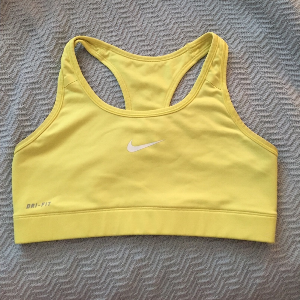 Yellow Nike Dry Fit Sportsbra