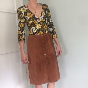 Prada suede skirt