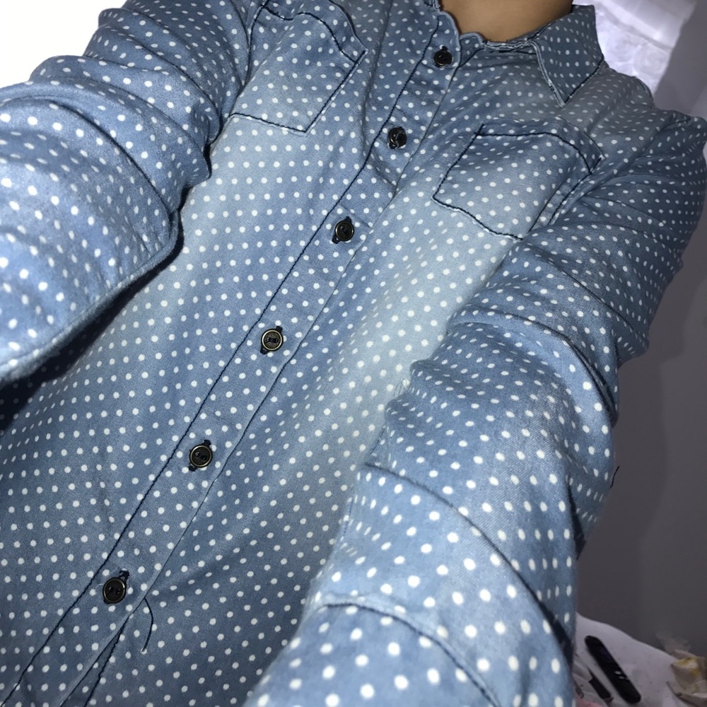 Girls Denim And White Shirt