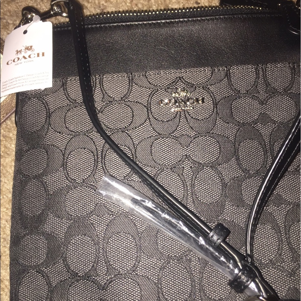 Black Cross-Body Coach Purse