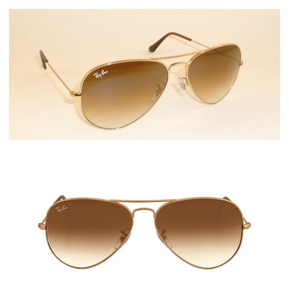 Ray-Ban Aviator Sunglasses Gold Brown Gradient HP - Picture 4 of 8