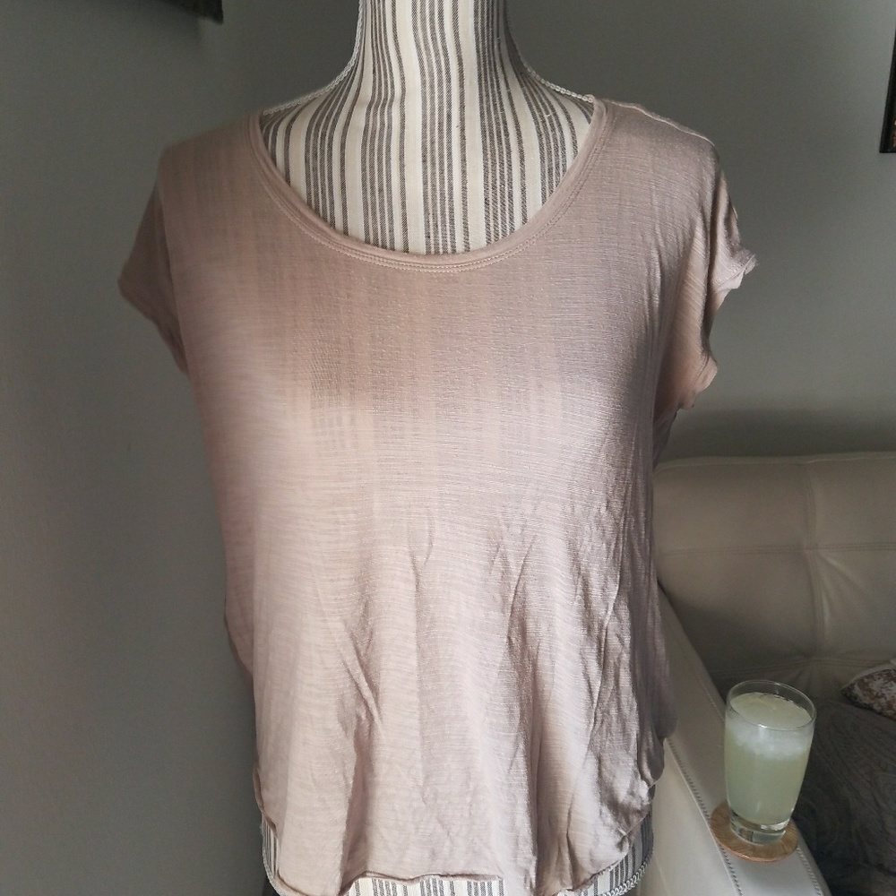 bcbg hi-lo top with peekaboo back