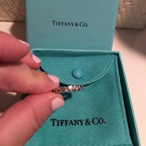 Tiffany & Co Sterling Silver heart band ring.
