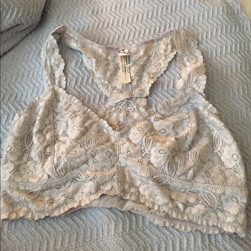 Light Gray Racerback Free People Bralette