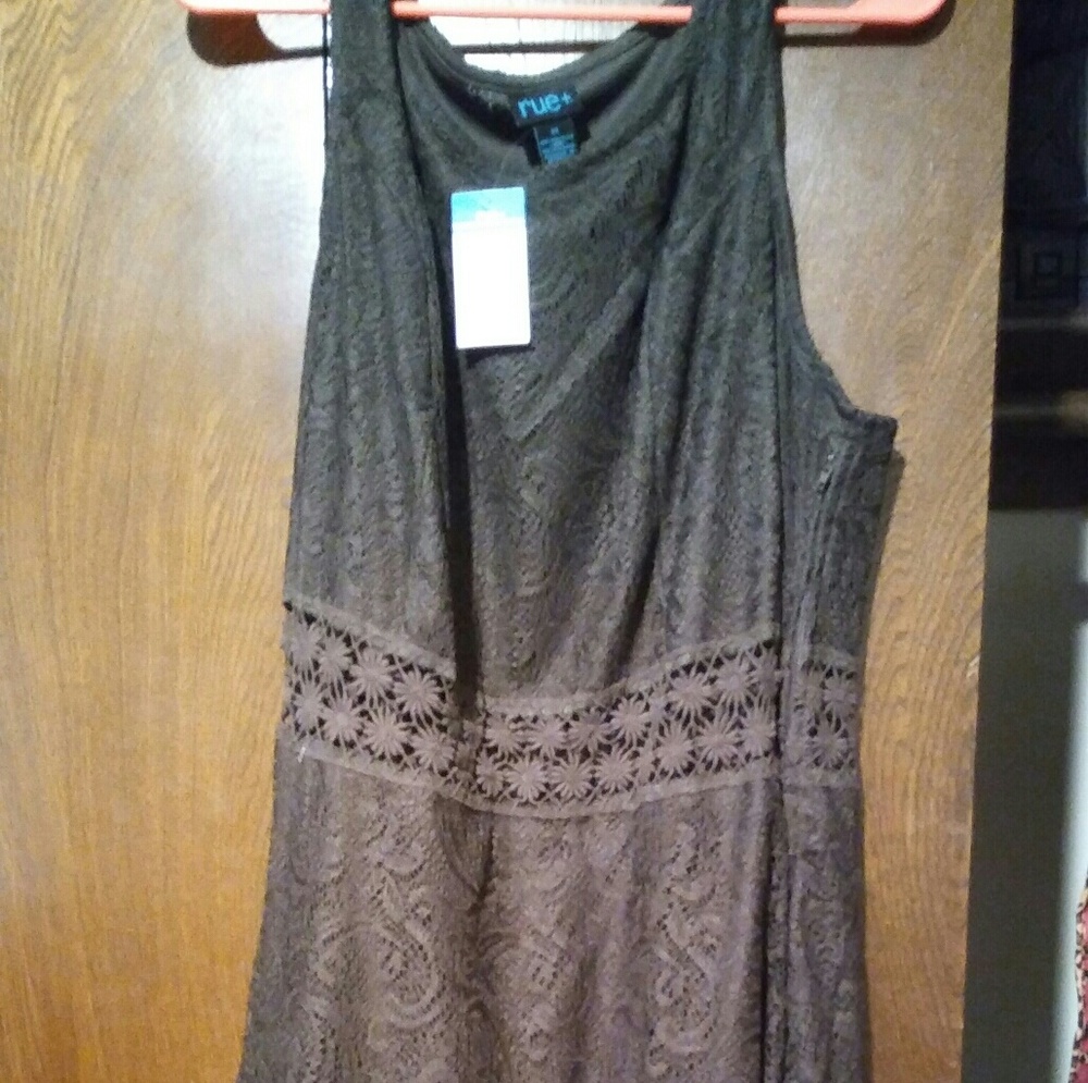 Rue 21 forrest green dress with lace