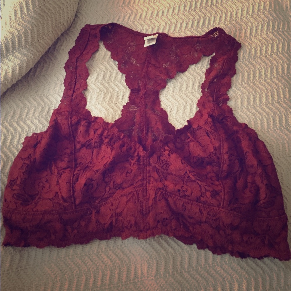maroon racerback bralette