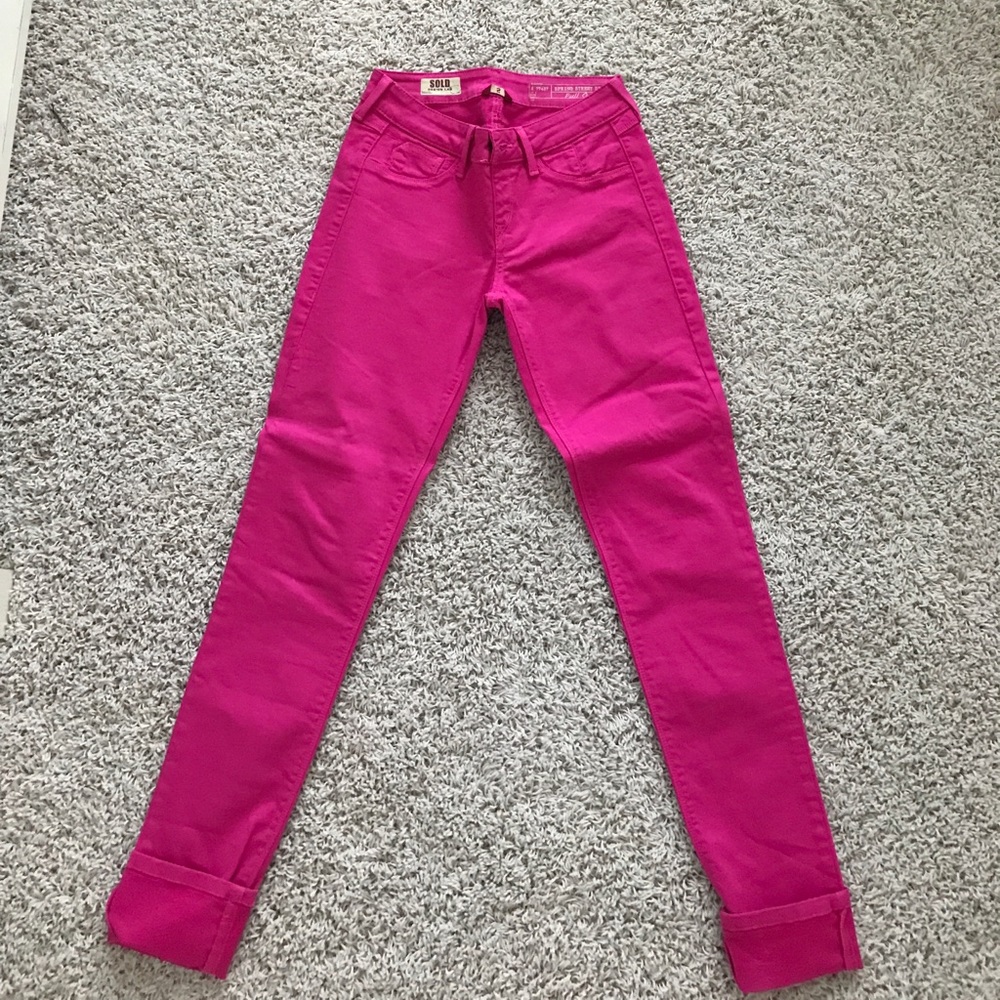 Hot pink jeans