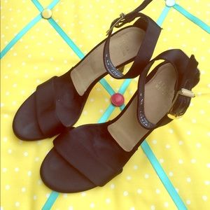 ❌SOLD❌Stewart Weiztman ankle straps satin heels