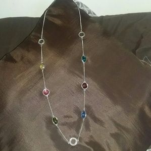 Multi colored stone necklace