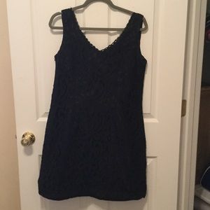 Scarlet night size 14 lace overlay dress.