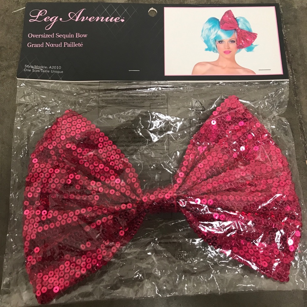 Leg avenue oversized sequin bow hair clip