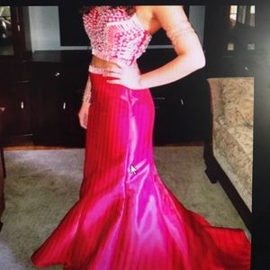 Beautiful Red Prom Dress! 2 piece