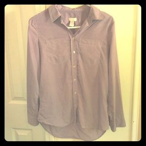 ❤️CHICO'S LAVENDER BLOUSE W/ ROLL UP SLEEVES ❤️
