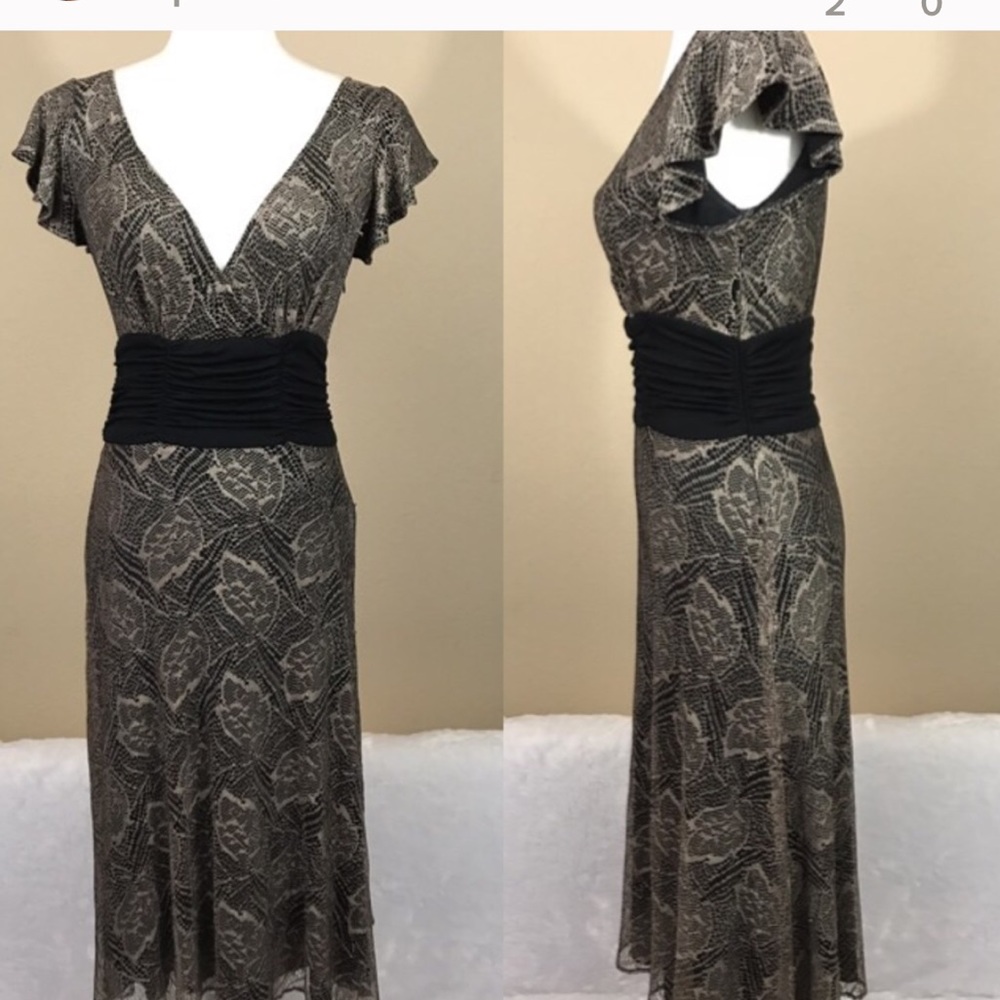 🆕🌹MARIA BIANCA NERO MESH RUCHED MAXI DRESS, S