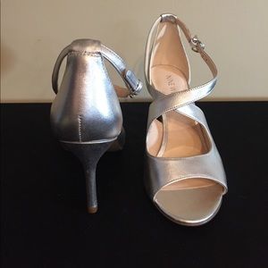 Nine West Silver Strappy Heel