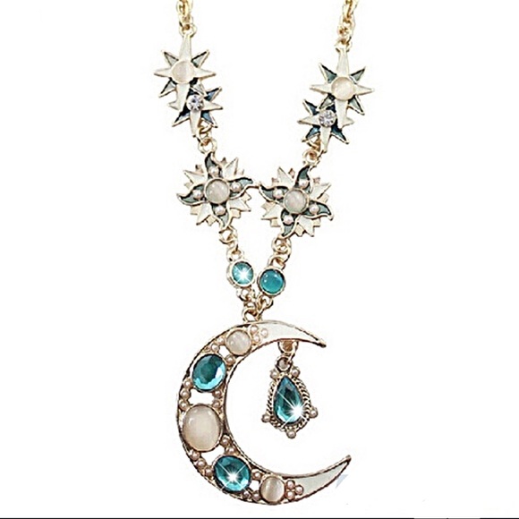 Celestial Moon Stars Necklace Bracelet Earrings - Picture 3 of 5