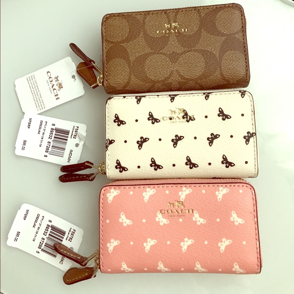 🦋 Small Double Zip Coin Case/Mini Wallet - Picture 2 of 6