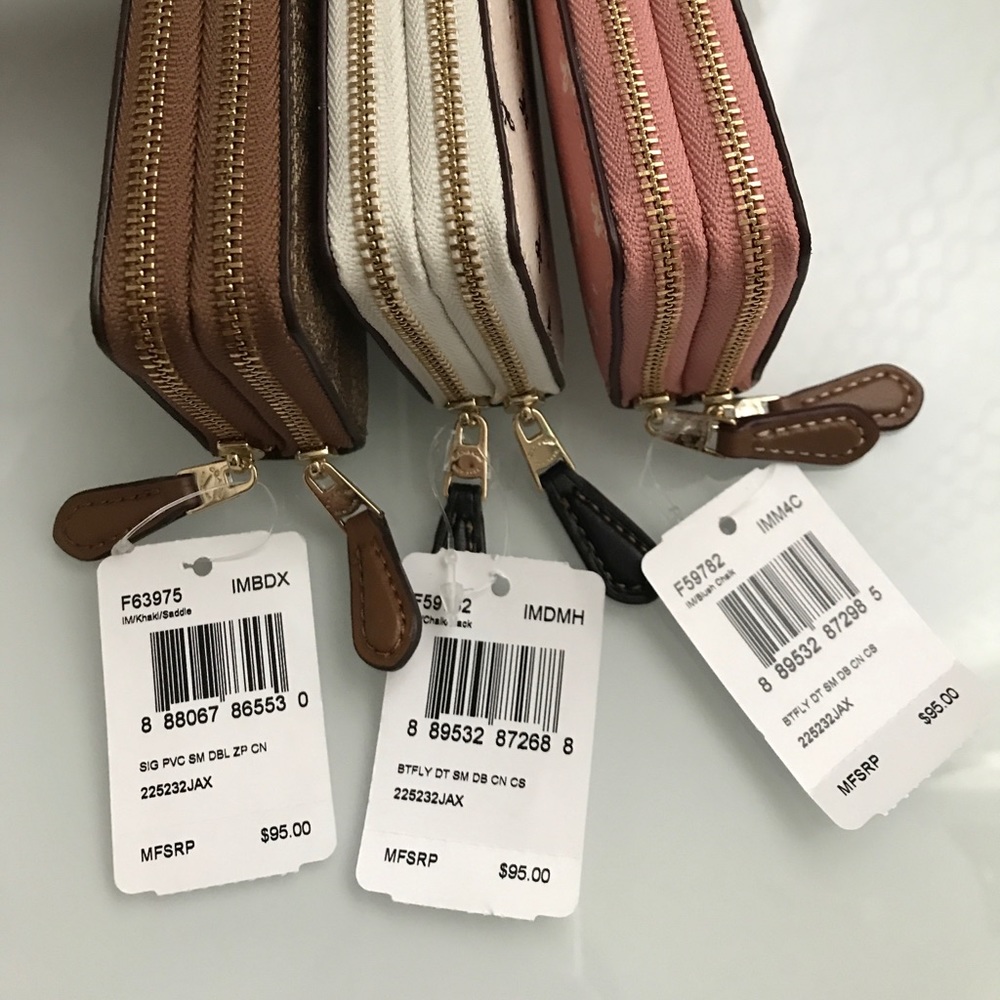 🦋 Small Double Zip Coin Case/Mini Wallet - Picture 4 of 6