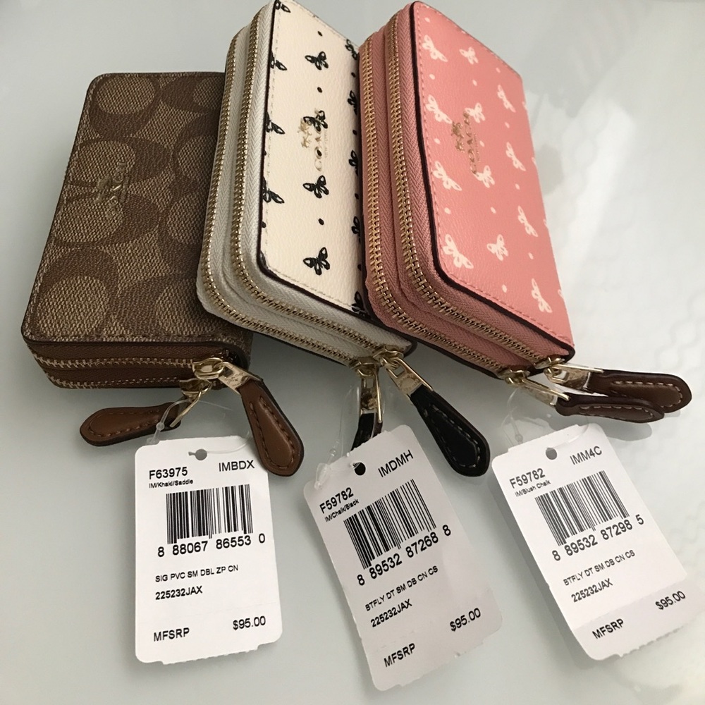 🦋 Small Double Zip Coin Case/Mini Wallet - Picture 5 of 6