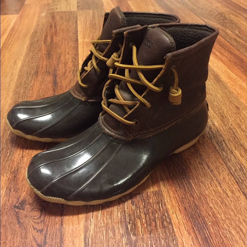 Sperry duck boots.