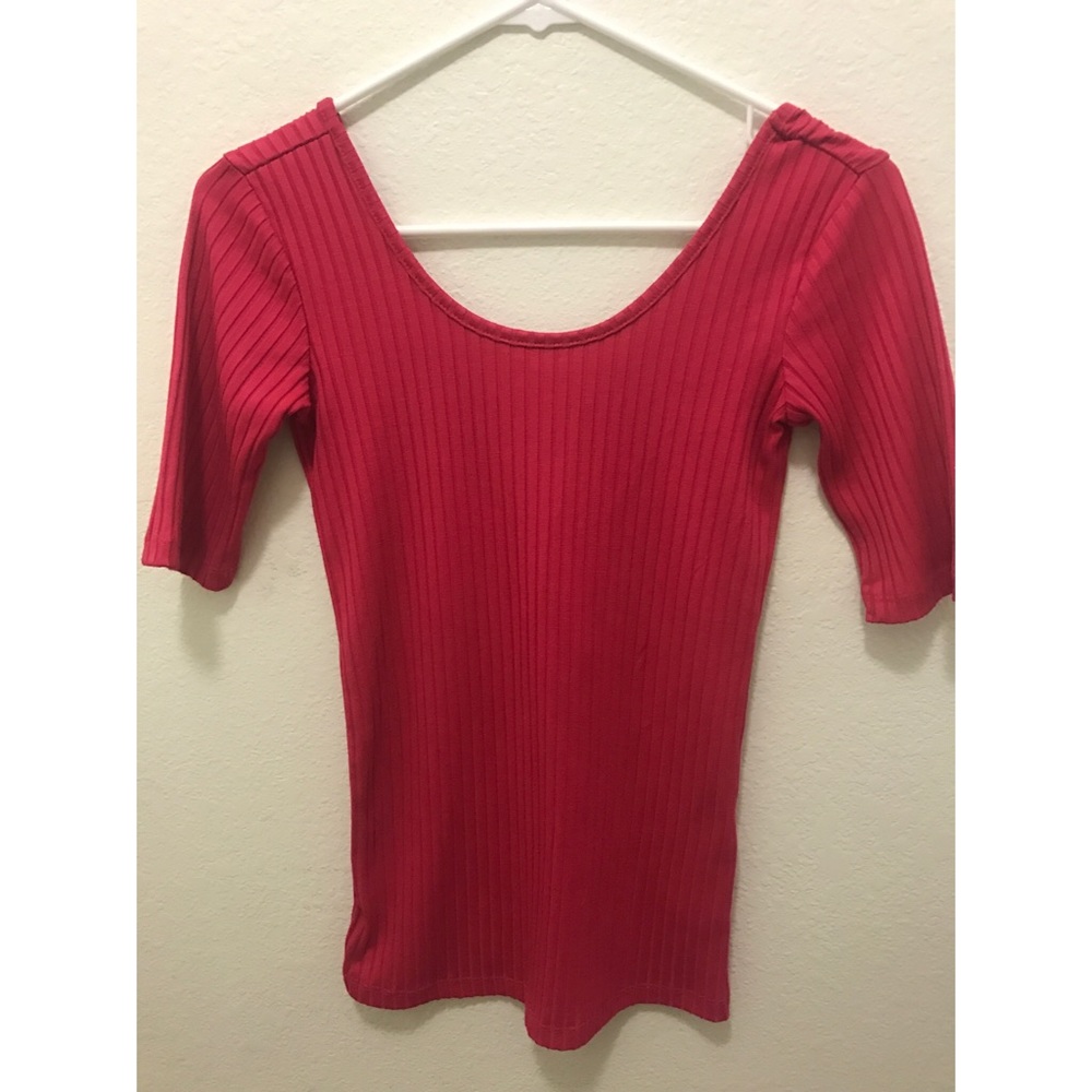 « Decree Hot Pink Ribbed Shirt »