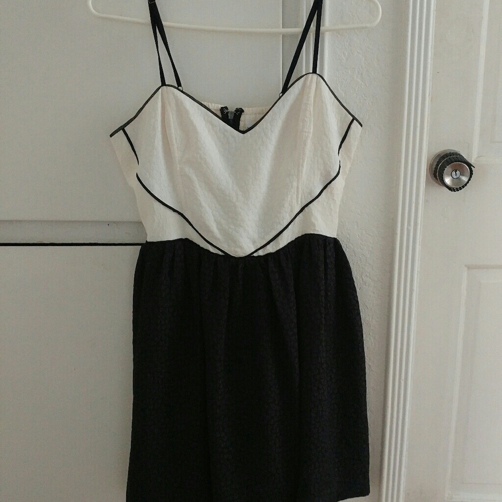 Cream and Black party dress