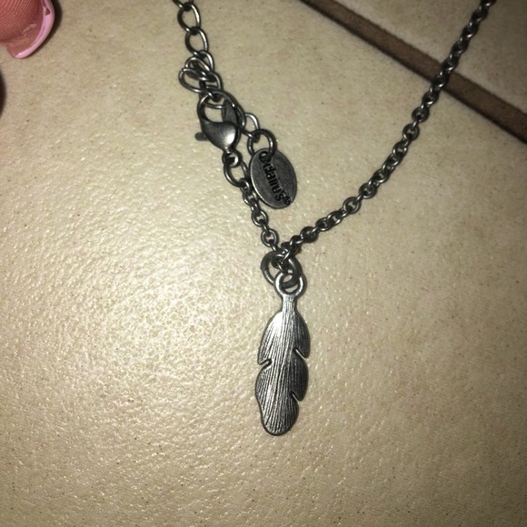 Silver Feather Necklace - Picture 2 of 2