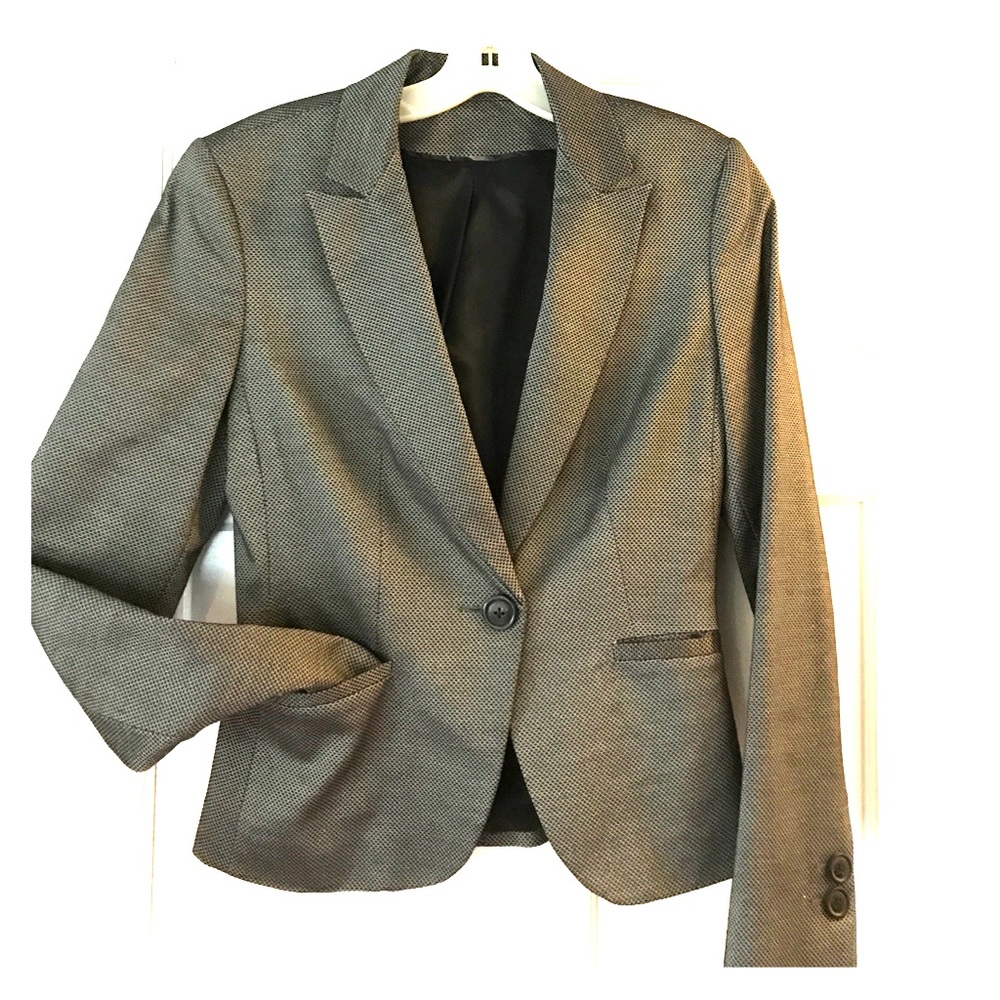 Express Silver/Black Suit jacket