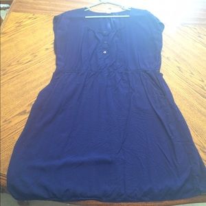 Navy Blue Pocket Dress
