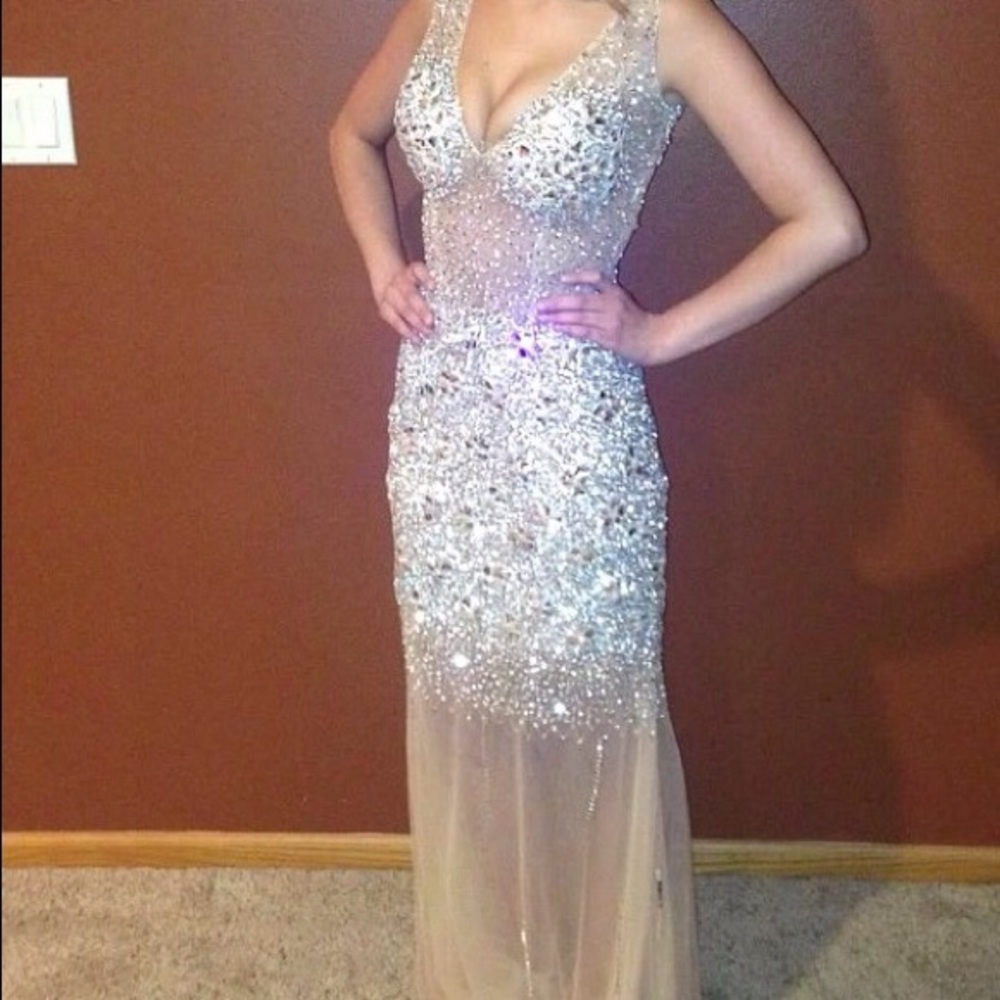 Jovani rhinestone prom dress