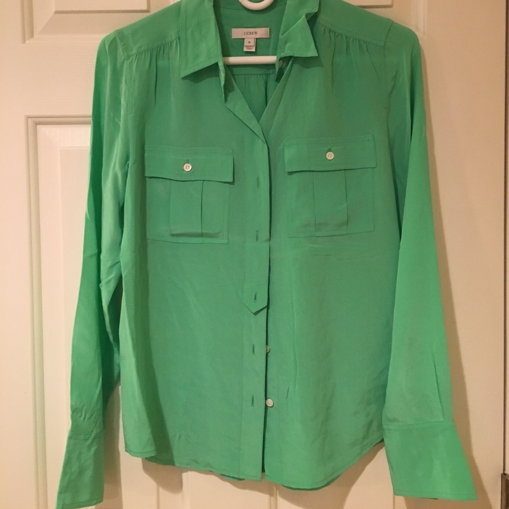 J Crew silk button down