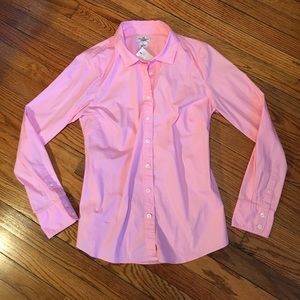 J.Crew stretch Classic Button Down Shirt in Pink