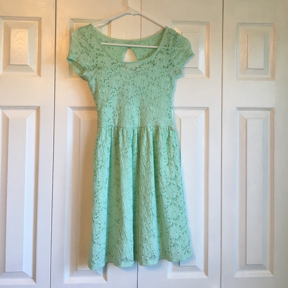 Wet Seal mint lace dress, XS!