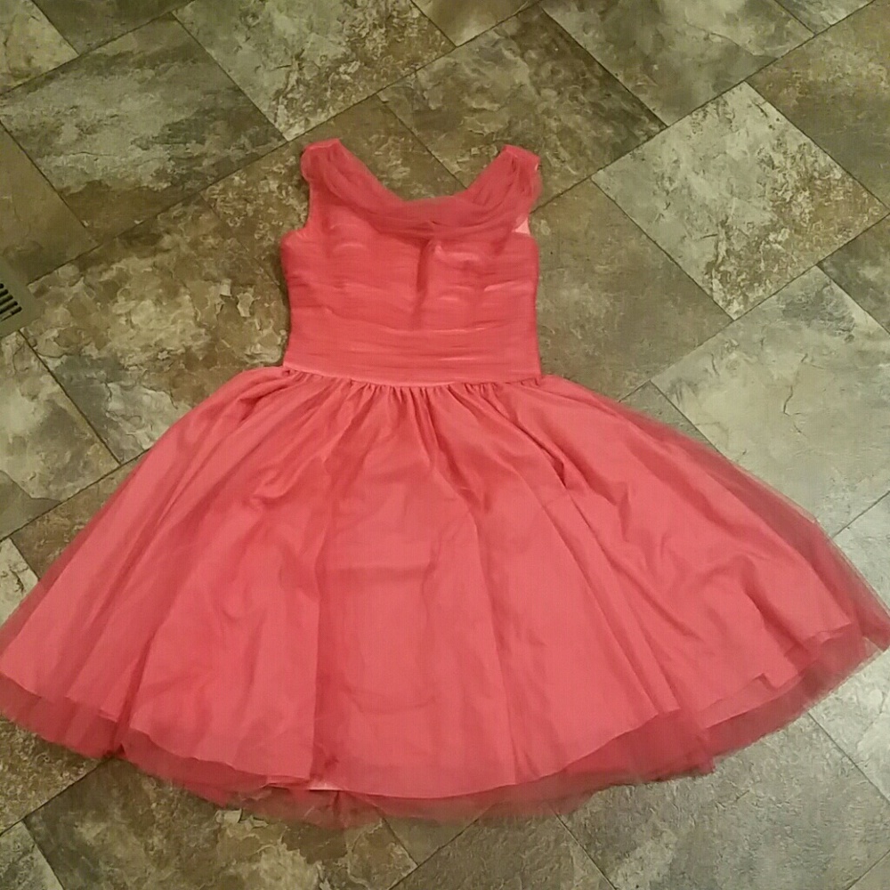 Coral Unique Vintage Tulle Dress