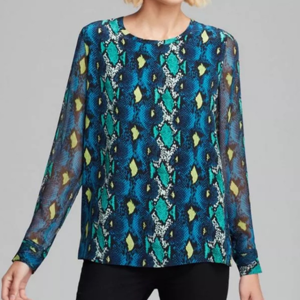 Equipment silk snakeskin snake animal print blouse