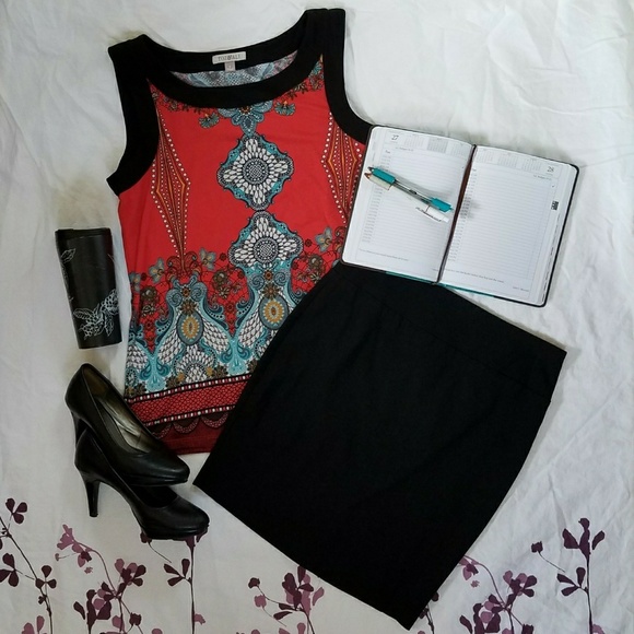 Colorful Work Tank Blouse NWOT - Picture 1 of 1