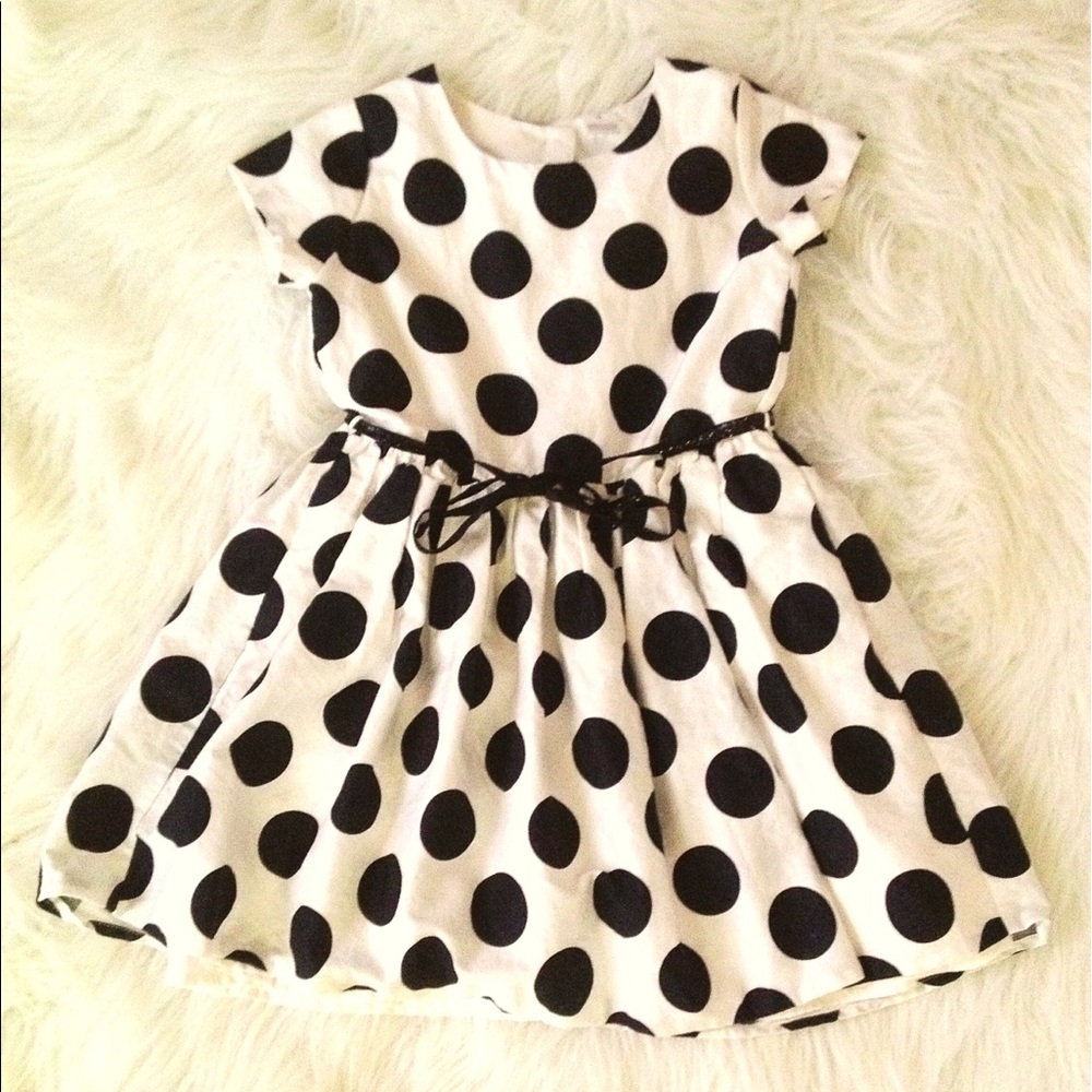 Carter's polka dot adjustable glitter bow dress