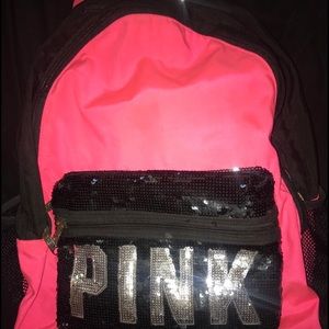 Pink back pack