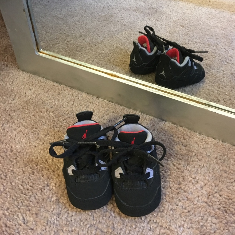 Black/Grey/Red infant Jordan's