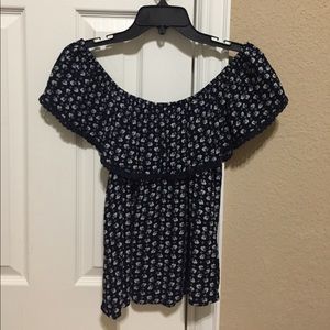 Francesca's Off-the-shoulder Floral Top