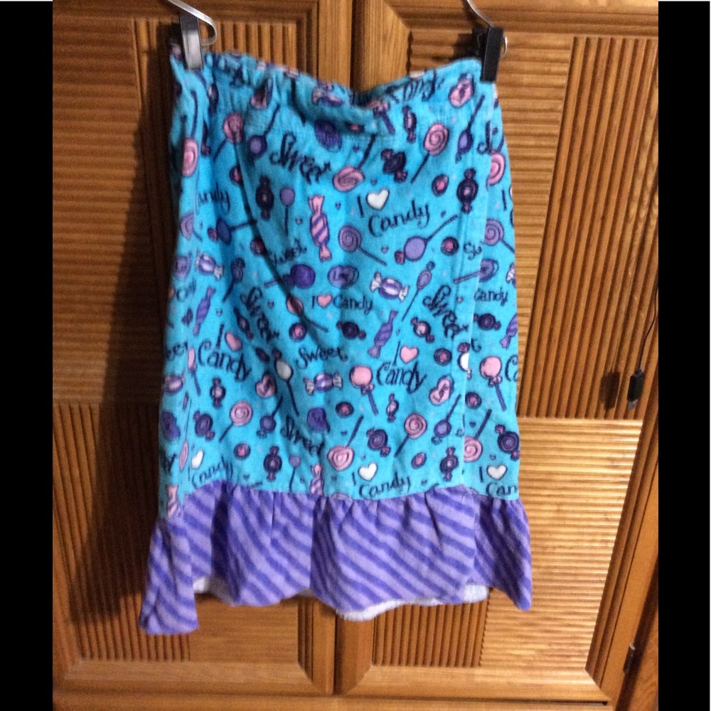 Justice. .....Wrap girls towel sweet candy print