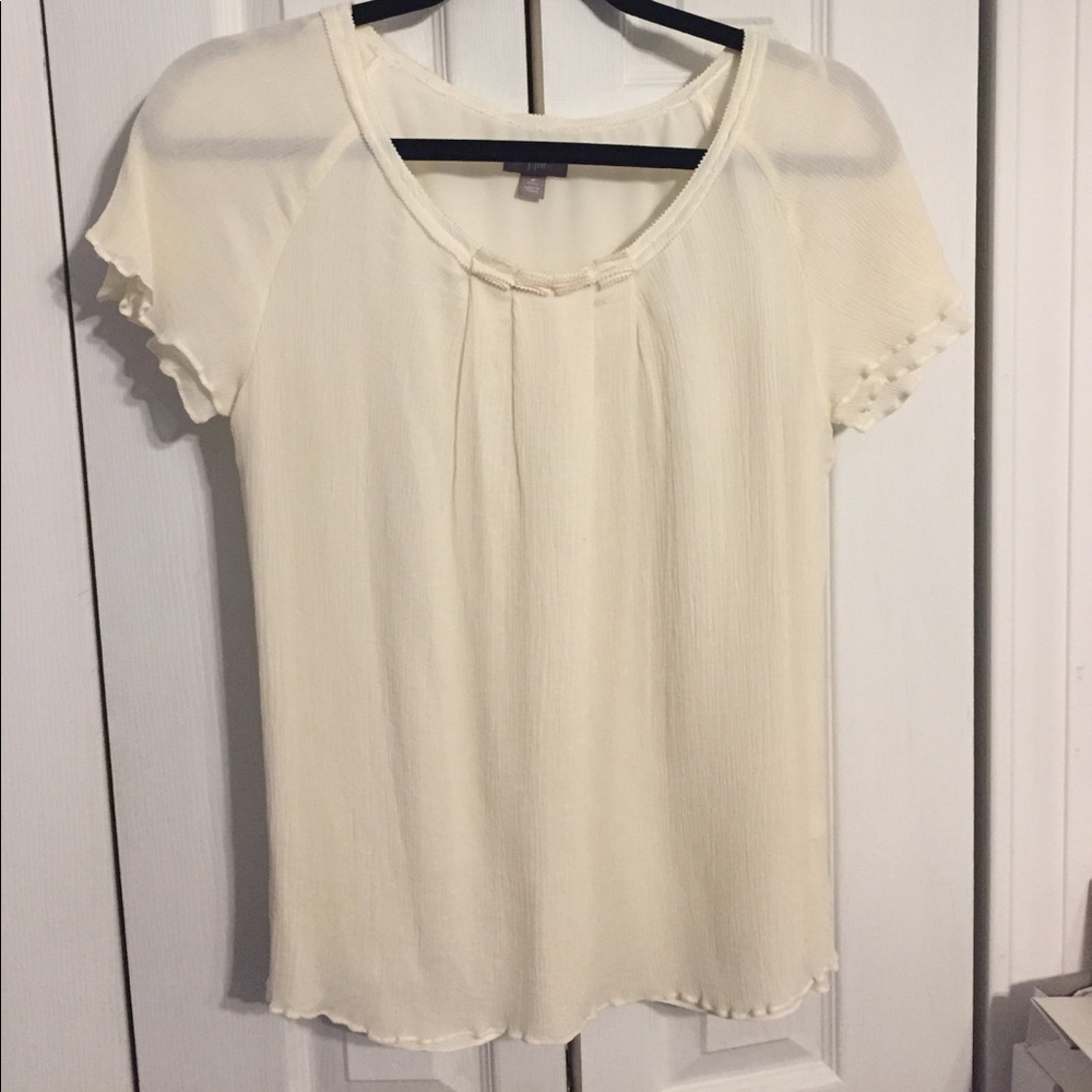 J Jill flowy cream silk top