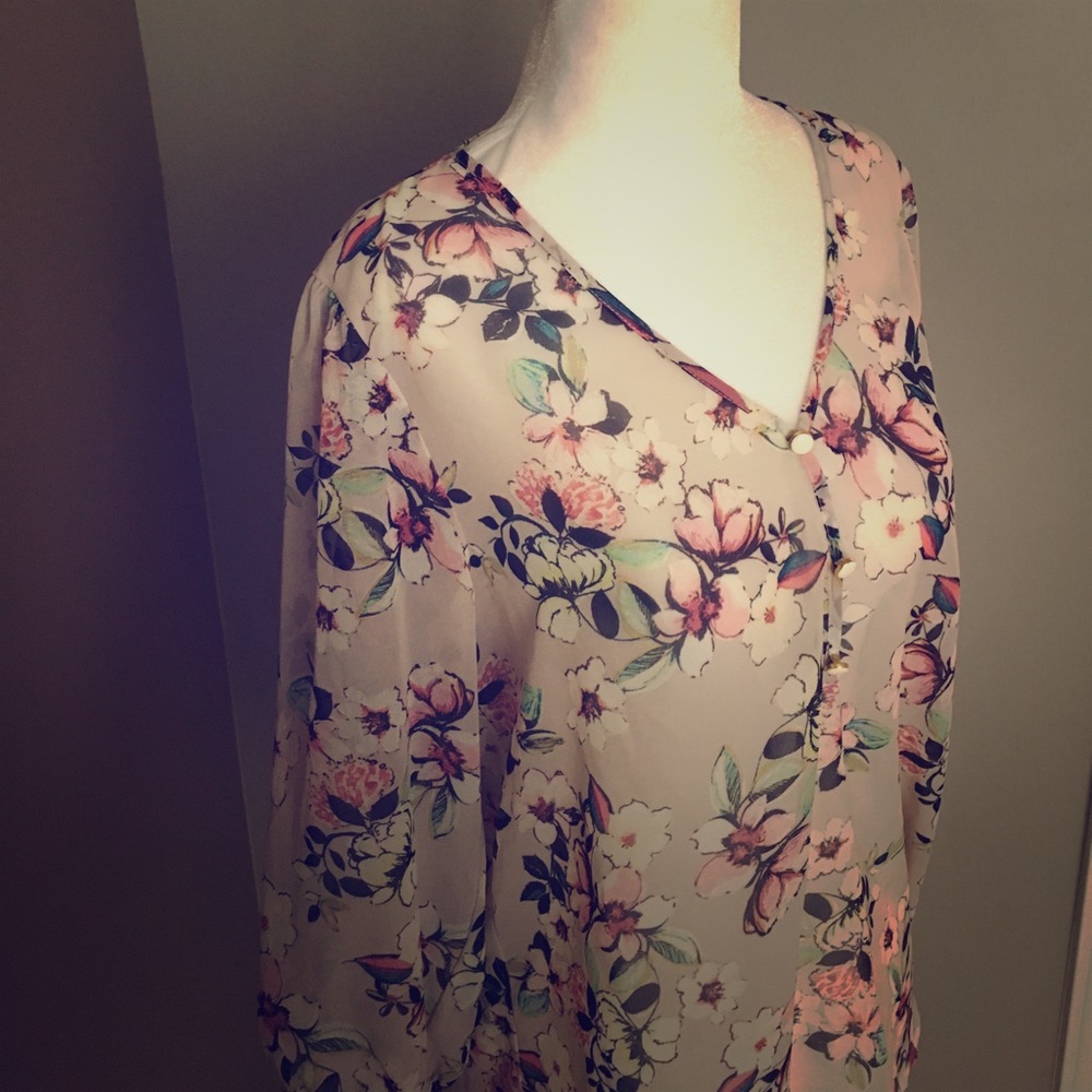 Sheer Flowy Floral Top