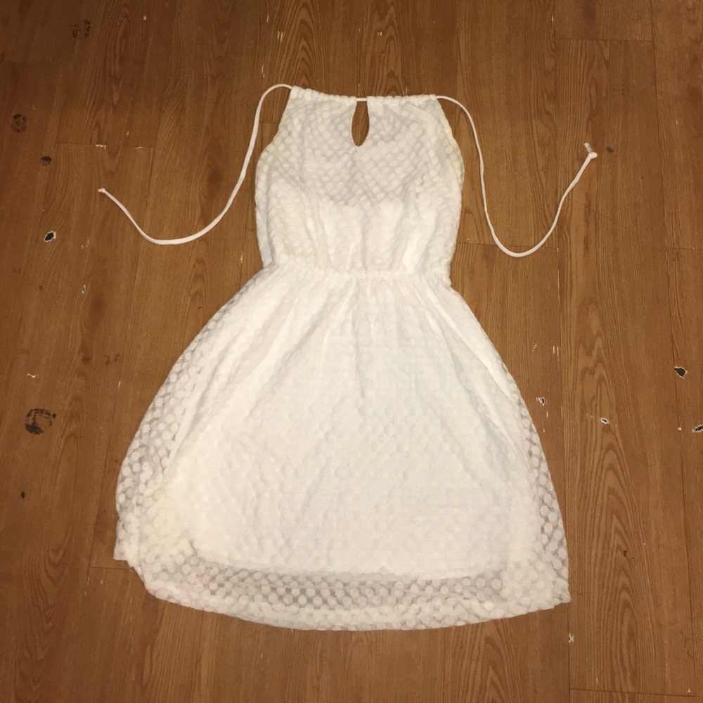 White Halter Dress