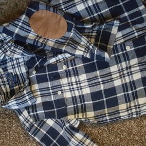 Ralph Lauren button down shirt patchwork sleeves