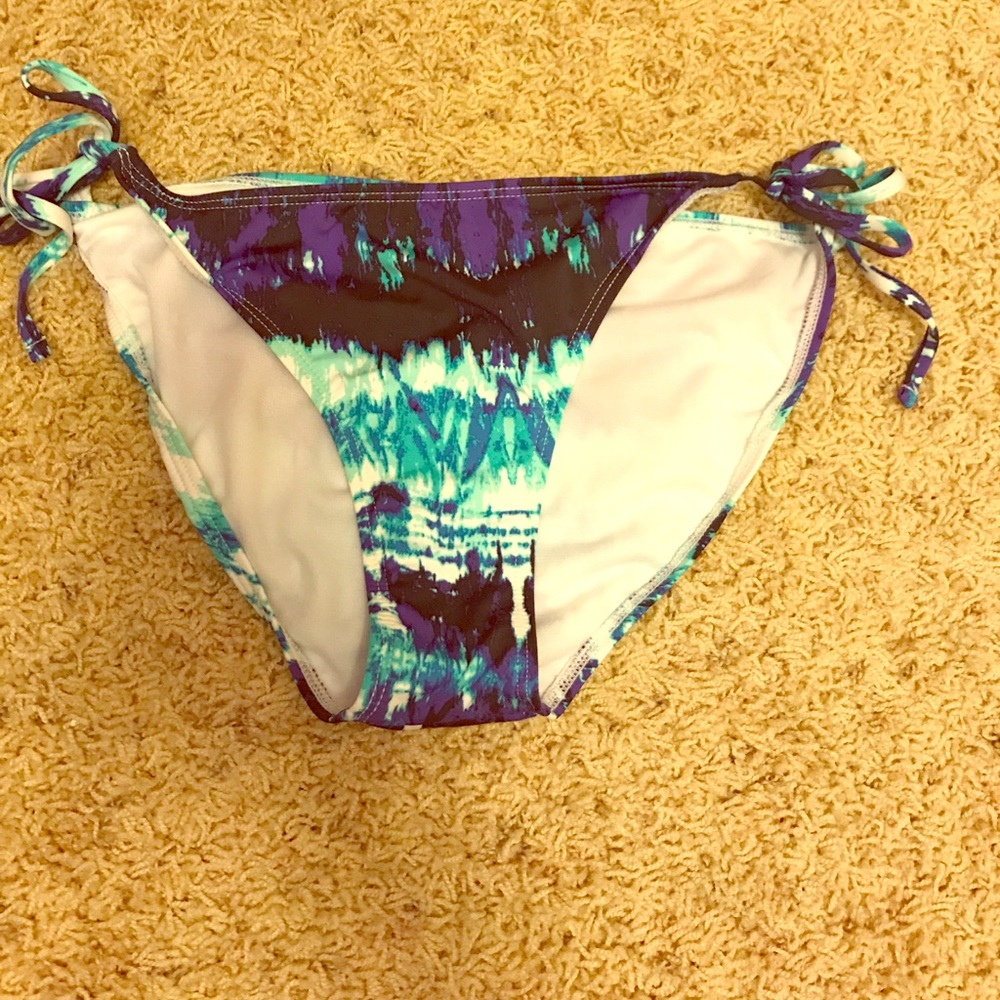 Blue tie dye bikini bottoms