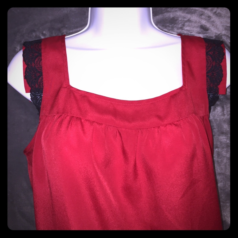 Express Red top with lace